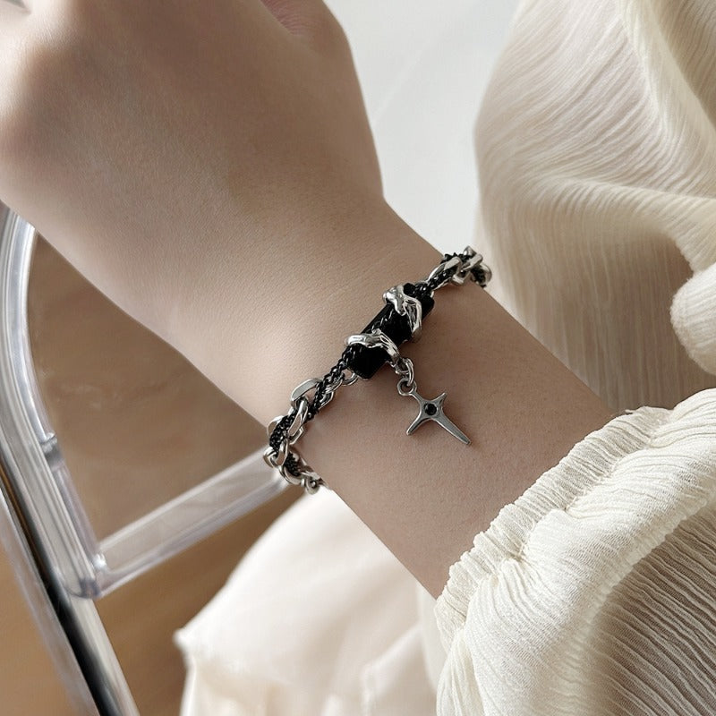 Wholesale Titanium Steel Non-fading Trendy Hip-hop Cuban Chain Bracelet